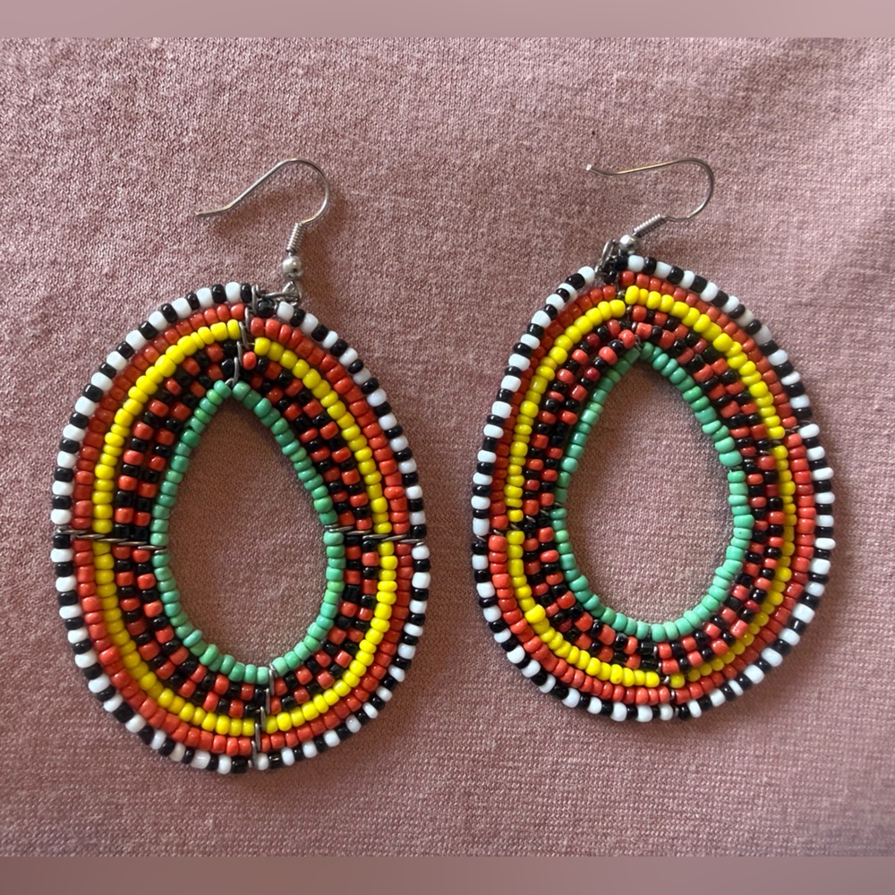Maasai Beaded Earrings from Kenya